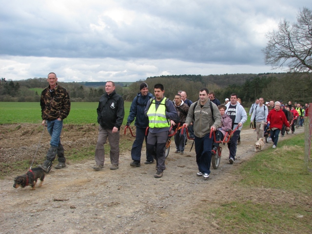 randonnée sportive avec joëlettes, Bure, 2012